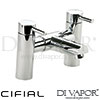 Cifial 31730STH U Technovation 465 Straight 2 Hole Deck Bath Filler Spare Parts